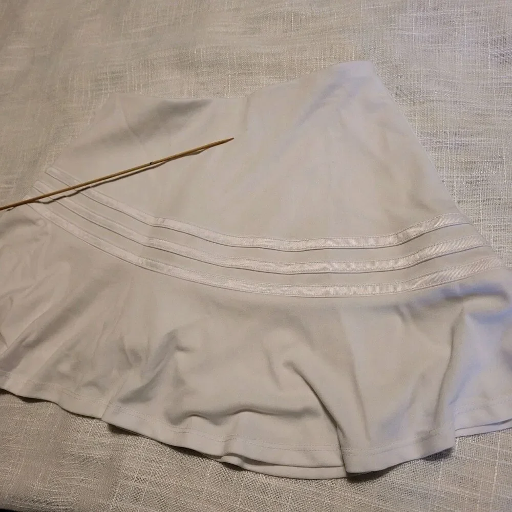Adidas Girls Sport Skort Skirt Size Large (14) White